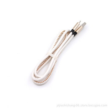 Yijiashishang Super September 1M Type C 3ft 6ft 10ft Braided USB Charger Cable Micro Cables Data Line Metal Plug Charging For Samsung